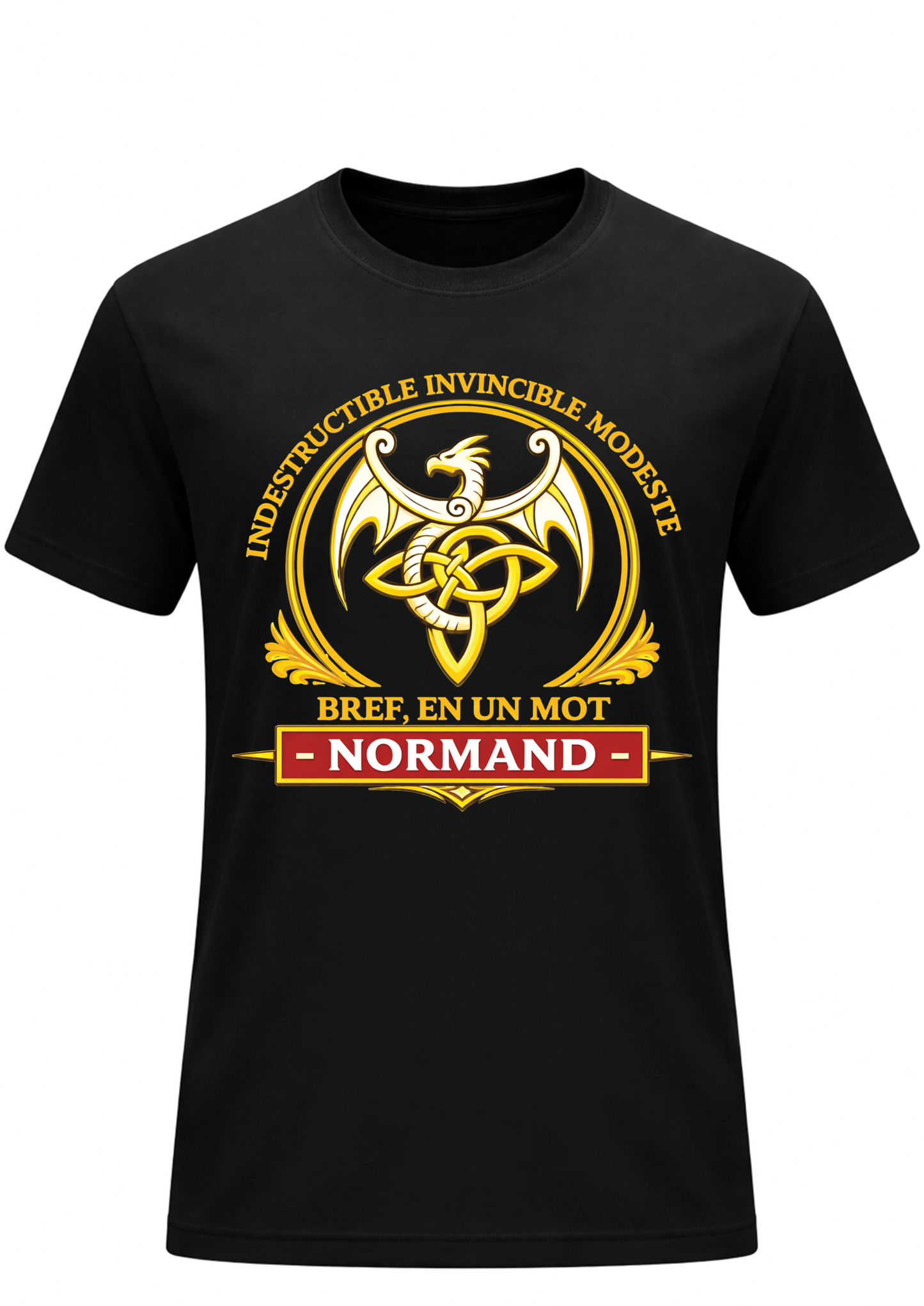 T-shirt Humour Normand - Indestructible Modeste | Le Tshirt de la Manche