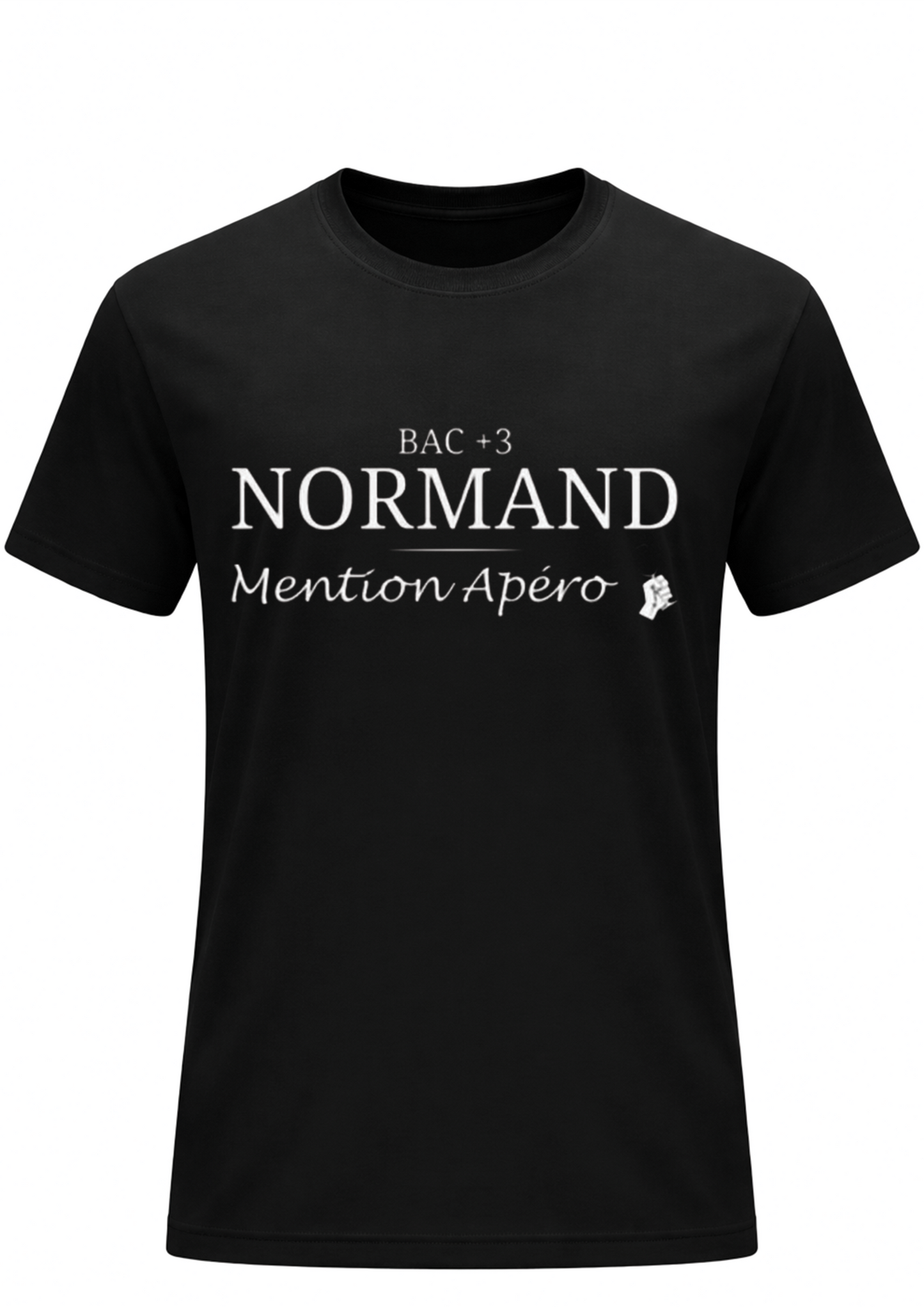 T-shirt Humour Normand - Bac +5 Mention Apéro | Le Tshirt de la Manche