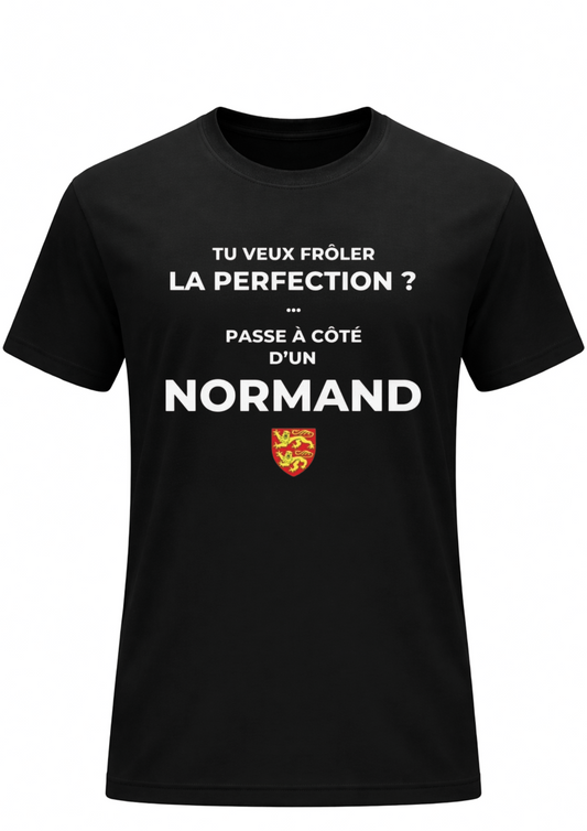 T-shirt Humour Normand - Frôler la Perfection | Le Tshirt de la Manche